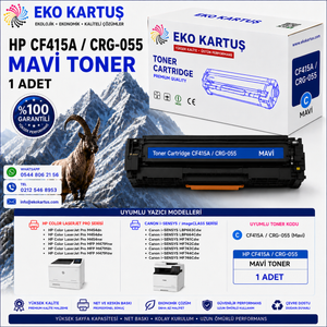 CANON CRG-055 MAVİ MUADİL TONER ÇİPLİ