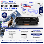 Hp Color LaserJet Managed E45028dn CF415X (W2031A)CRG055H-BK (CHİPSİZ)YÜKSEK KAPASİTE