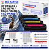 HP  CF540X CRG054H CRG045H CRG067H 4 RENK SET YÜKSEK KAPASİTE MUADİL TONER