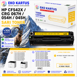 HP  CF540X CRG054H CRG045H CRG067H 4 RENK SET YÜKSEK KAPASİTE MUADİL TONER