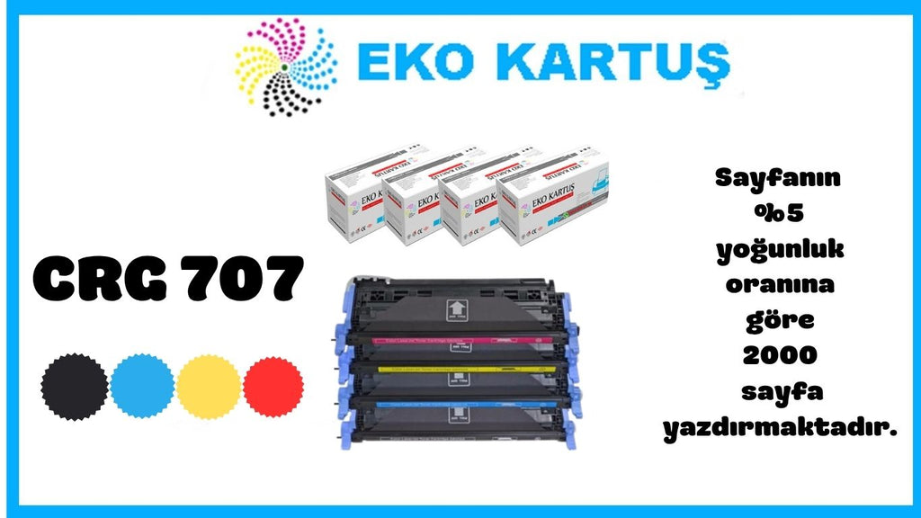 Hp Color Laserjet CM-1017 Uyumlu Sıfır İthal Toneri Q6001-CRG 707 CMYK SET