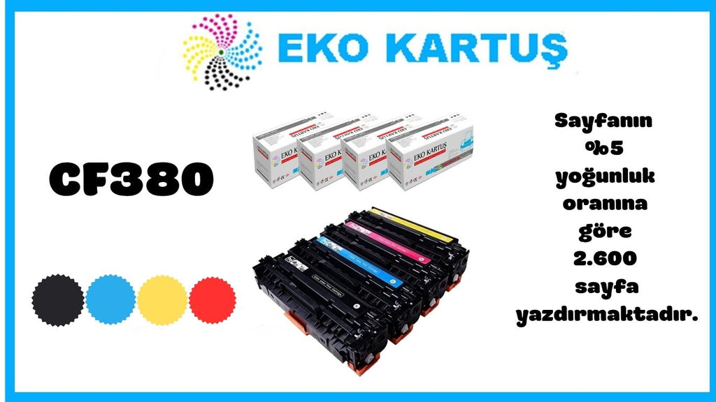 Hp Color LaserJet Pro MFP M476dw Siyah Uyumlu Sıfır İthal Toneri CF380A (312A)
