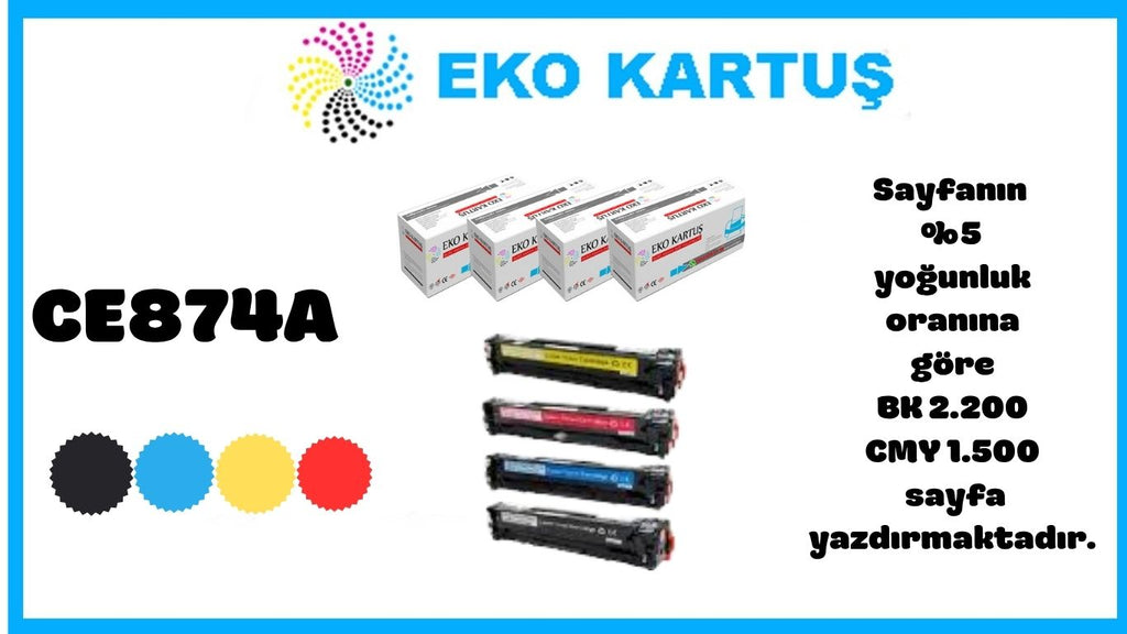 Hp Color Laserjet CM1312n Uyumlu Sıfır İthal Toneri  CE874A  SET 4 RENK CMYK