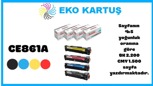 Compatible New Imported Toner for HP Color Laserjet CM1312n CE861A SET 4 COLORS CMYK