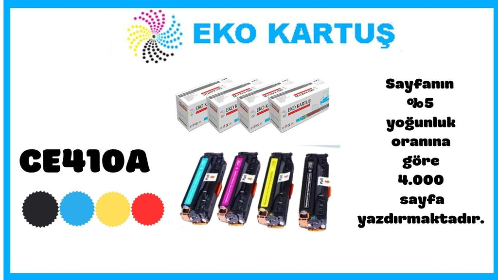 Hp LaserJet Pro 400 Color MFP M475dn Uyumlu Sıfır İthal Toneri  CE410  (4000 Sayfa) SET 4 RENK