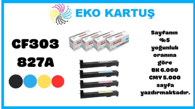Hp Color Laserjet Enterprise Flow M880z Uyumlu Sıfır İthal Toneri CF303A (827A) CMYK SET