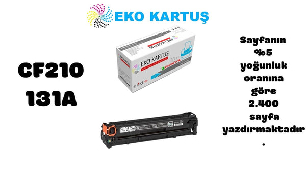 Hp LaserJet Pro 200 Color MFP M276nw Uyumlı Sıfır İthal Toneri - CF210 (131A) SİYAH UYUMLU (2400 Sayfa)