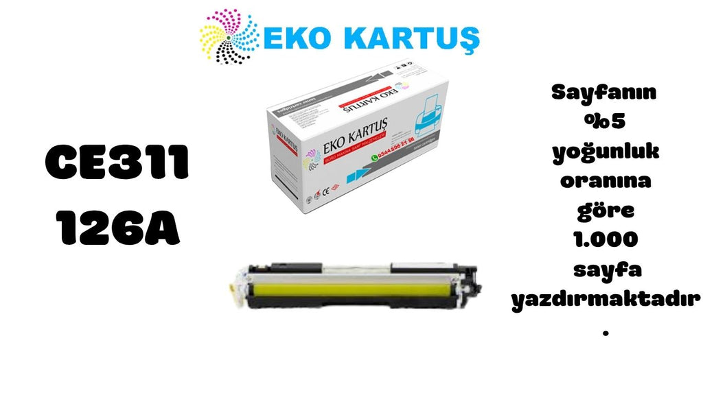 Hp TopShot LaserJet Pro M275nw Uyumlu Sıfır İthal Toneri - CE311A (126A) SARI (1000 Sayfa)