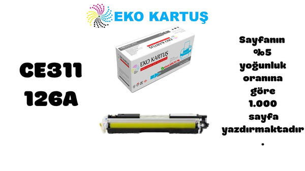 Hp TopShot LaserJet Pro M275nw Uyumlu Sıfır İthal Toneri - CE311A (126A) SARI (1000 Sayfa)