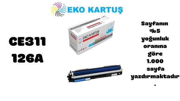 HP Color LaserJet CP1025nw Compatible New Imported Toner - CE311A (126A) BLUE (1000 Pages)