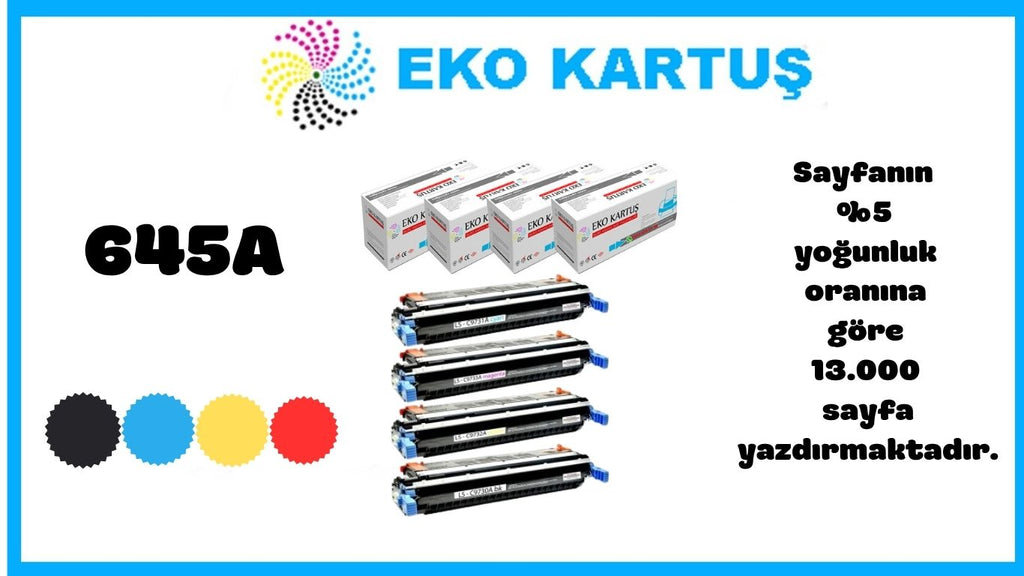 HP Color Laserjet 5550dn Uyumlu Sıfır İthal Toneri  9732 (645A) CMYK SET