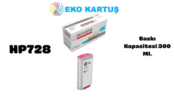 HP 728 Kırmızı Yüksek Kapasiteli Orijinal Kartuş F9J66A