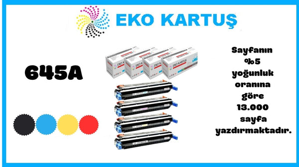 HP Color Laserjet 5550dn Uyumlu Sıfır İthal Toneri  9732 (645A) CMYK SET