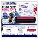 HP CF543X KIRMIZI (203X) YÜKSEK KAPASİTE MUADİL TONER