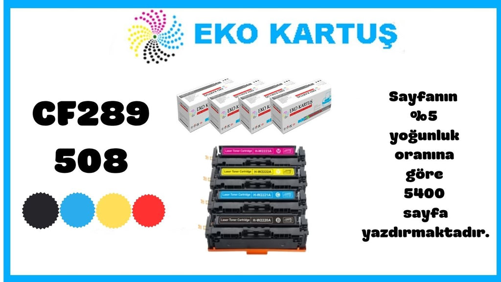 Hp Color LaserJet Managed M553xm Uyumlu Sıfır İthal Toneri  CF362 (508) CMYK SET
