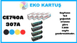 Hp Color Laserjet CP5225n Uyumlu Sıfır İthal Toner CE 740A (307A) (7000 Sayfa) 4 RENKLİ SET
