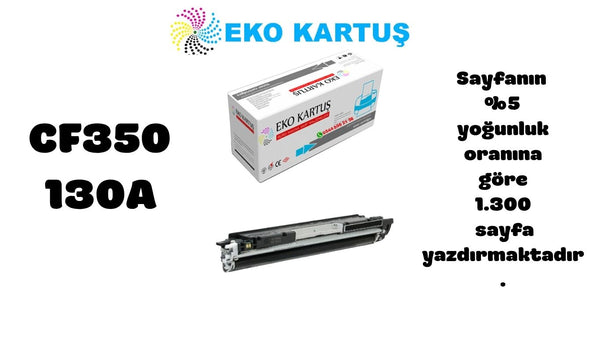 HP Color LaserJet Pro MFP M176n Uyumlu Sıfır İthal Toner - CF350 (130A) SİYAH UYUMLU (1300 Sayfa)