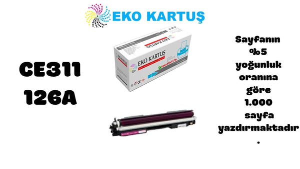 Hp LaserJet Pro 100 Color MFP M175a  Uyumlu Sıfır İthal Toneri - CE311A (126A) KIRMIZI (1000 Sayfa)