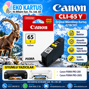 Canon CLI-65 Sarı Orijinal Kartuş 4218C001