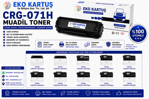 Canon I-Sensys MF-270 MUADİL TONER CRG-071