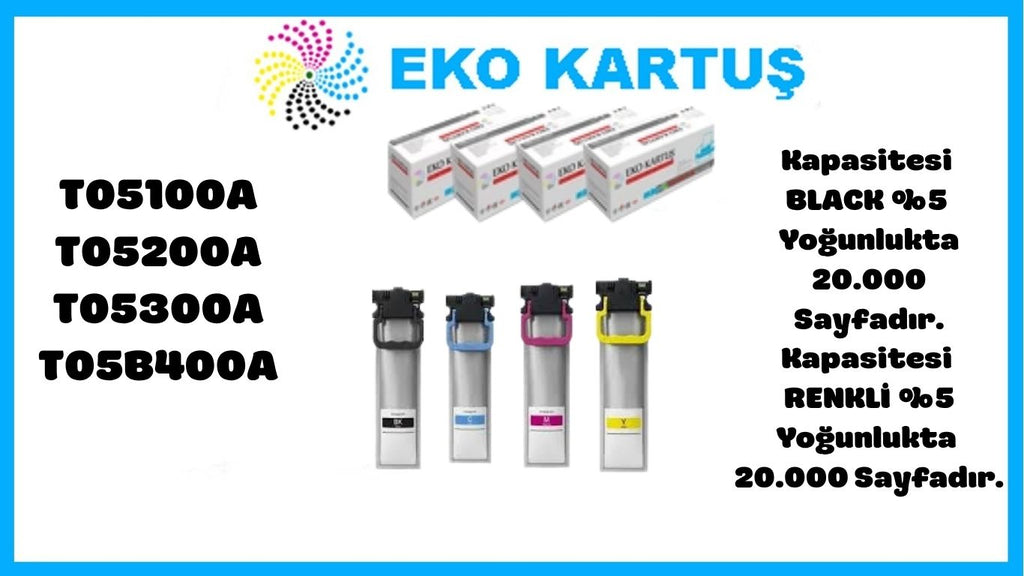 Epson T05A100/200/300/400 Muadil Kartuş Epson SET 4LÜ PAKET