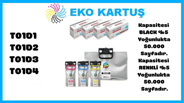 Epson T01D1/2/3/4 Yüksek Kapasiteli Muadil Kartuş