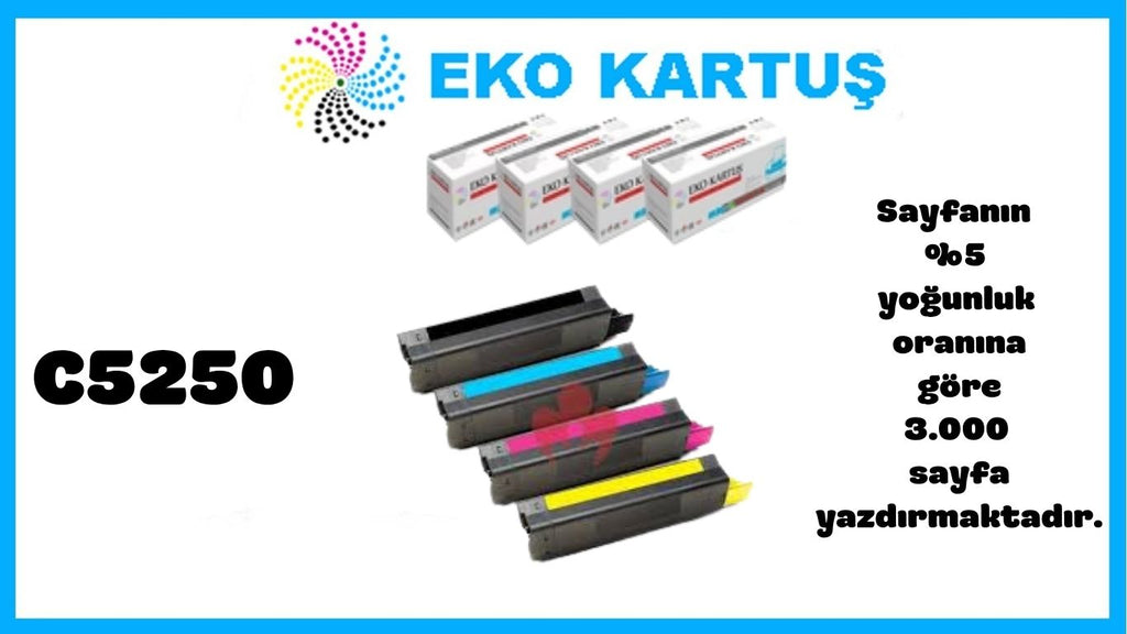 OKI C5250 Muadil Toner SET 4 LÜ PAKET