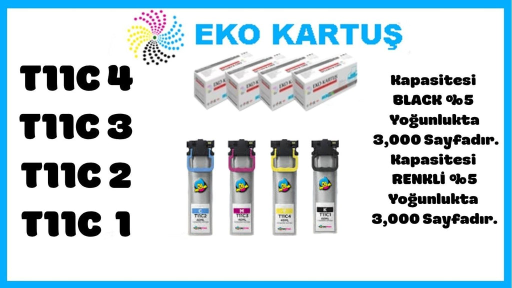 Epson T11C1/2/3/4 Muadil Kartuş SET 4 LÜ PAKET