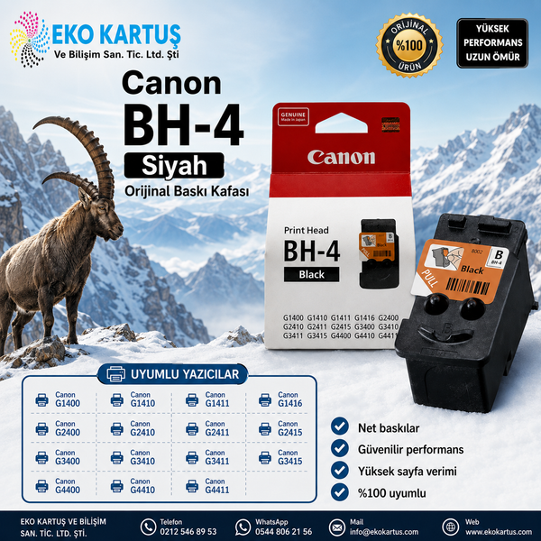 Canon BH-4 Siyah Orijinal Baskı Kafası 0691C002
