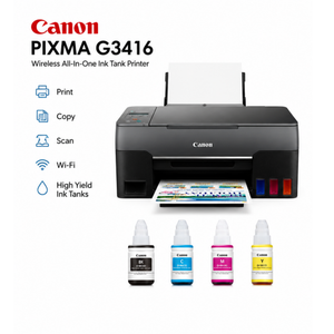 Canon Pixma G3416 Mürekkep Püskürtmeli Çok Fonksiyonlu Yazıcı Wİ-Fİ