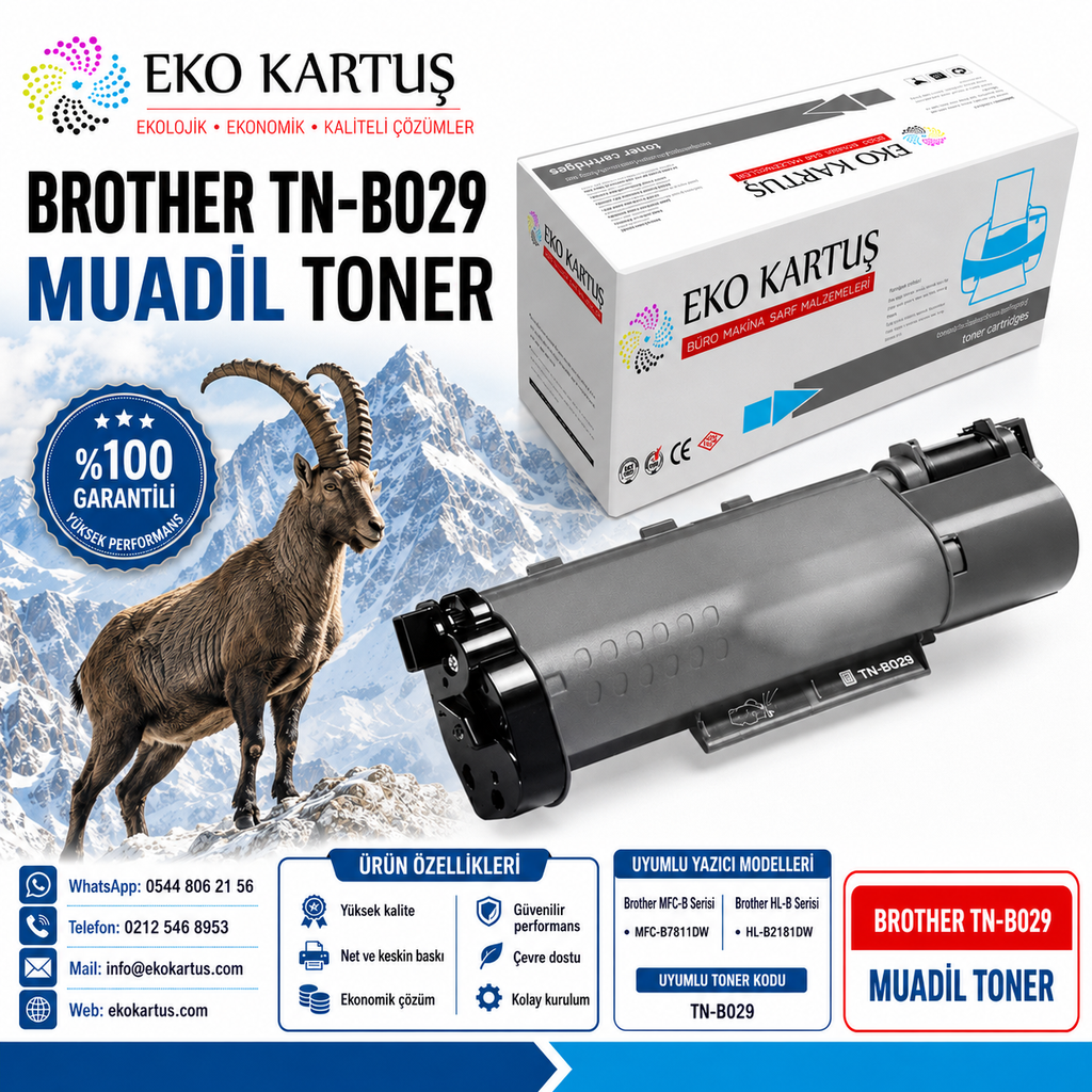 BROTHER MFC-B7811DW  TNB029 Muadil Toner 2600 SAYFA