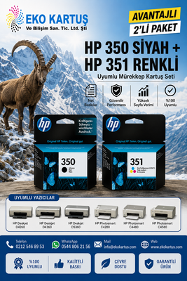 HP Photosmart C4480 HP 350 SİYAH VE 351 RENKLİ SET