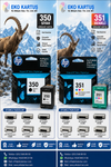 HP DeskJet D4260 HP 350 SİYAH VE 351 RENKLİ SET