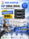 HP LaserJet Pro P1120W Muadil Toneri 85a (CE285A) EKONOMİK AVANTAJLI 5-Lİ