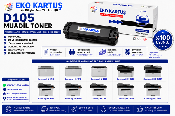 Samsung ML-1915 (MLT D105) Muadil Toner