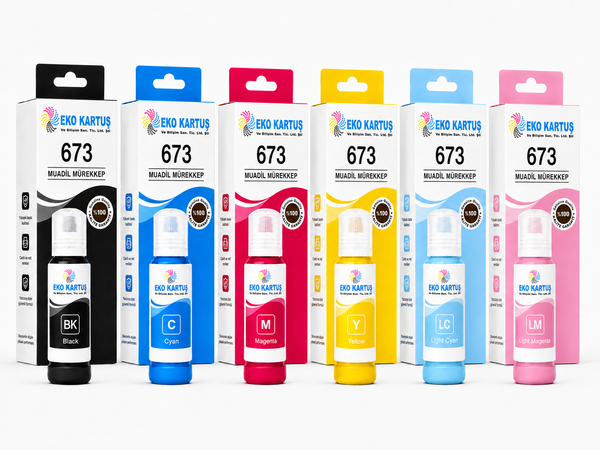 Epson EcoTank L810 Muadil Mürekkep Takımı 6 renk 673