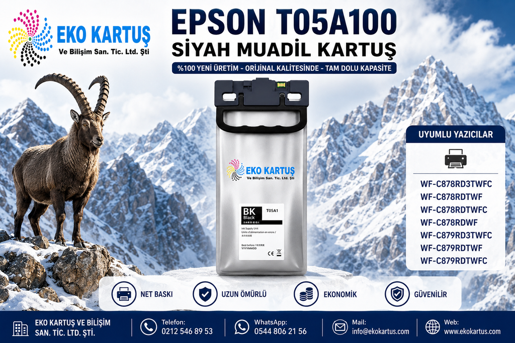 Epson T05A100 BLACK Muadil Kartuş (Copy)