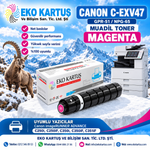 CANON C-EXV47 / GPR-51/ NPG-65 MUADİL TONER 4 RENK SET  C250i/  C255i/  C350i/ C351iF/  C355P