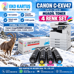 CANON C-EXV47 / GPR-51/ NPG-65 MUADİL TONER 4 RENK SET  C250i/  C255i/  C350i/ C351iF/  C355P