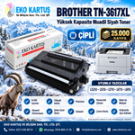 Brother TN-3617XL Çipli Muadil Siyah Toner – 25.000 Sayfa Yüksek Kapasite – L5210 / L5510 / L5710 / L6710 / L6910