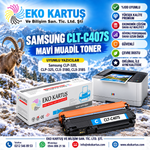 Samsung  CLT C407 /CLP325/CLP320  Muadil Toner MAVİ CLX-3180/ CLX-3185 CY
