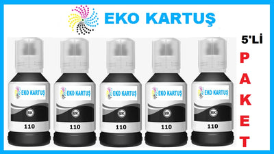 Epson 110 Muadil  Yüksek Kapasiteli Siyah MÜREKKEP AVANTAJLI 5’Lİ PAKET - Main view