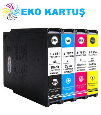 Epson T7551-T7552-T7553-T7554  MUADİL KARTUŞ TAKIMI - Main view