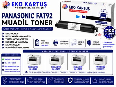 Panasonic KX-FAT92X Muadil Toner KX-MB262 / KX-MB771 / KX-MB781 / KX-MB783