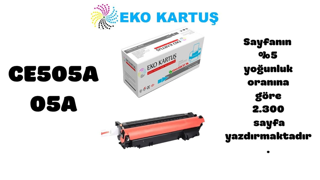 HP LaserJet P2035 Uyumlu Sıfır İthal Toner Siyah 05A/CE505A (2300 Sayfa)