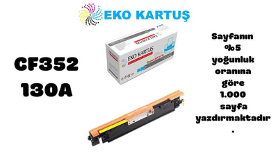 Hp Color Laserjet Pro MFP M177fw Uyumlı Sıfır İthal Toneri -CF352 (130A) SARI UYUMLU (1000 Sayfa)