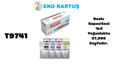 Epson T9741/2/3/4XXL Ekstra Yüksek Kapasiteli Muadil Kartuş SET 4 LÜ PAKET