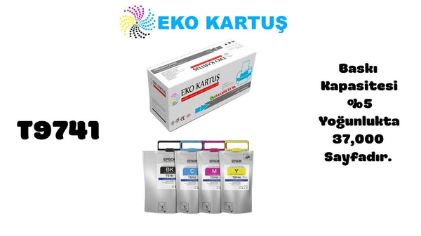 Epson T9741/2/3/4XXL Ekstra Yüksek Kapasiteli Muadil Kartuş SET 4 LÜ PAKET