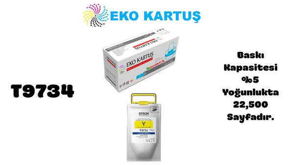 Epson T9734XL YELLOW Yüksek Kapasiteli Muadil Kartuş C13T973400