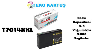 Epson T7014XXL YELLOW Ekstra Yüksek Kapasiteli Muadil Kartuş C13T70144010